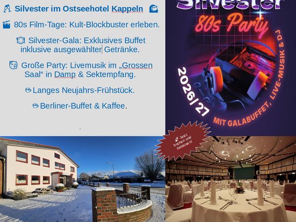 Jahreswechsel an der Schlei - "80er Jahre Silvesterfeier" im großen Saal in Damp (4 Nächte) in Kappeln (Schleswig-Holstein) Frühstück Unkategorisiert online kaufen