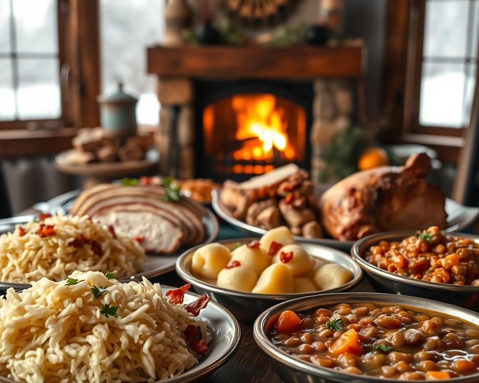 Traditionelle deutsche Neujahrsgerichte